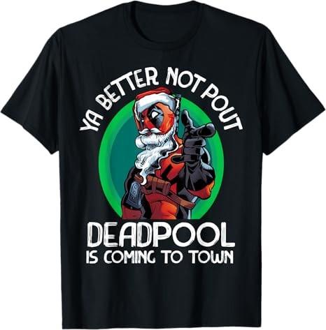 Deadpool Is Coming To Town Christmas TShirt Unisex3 S