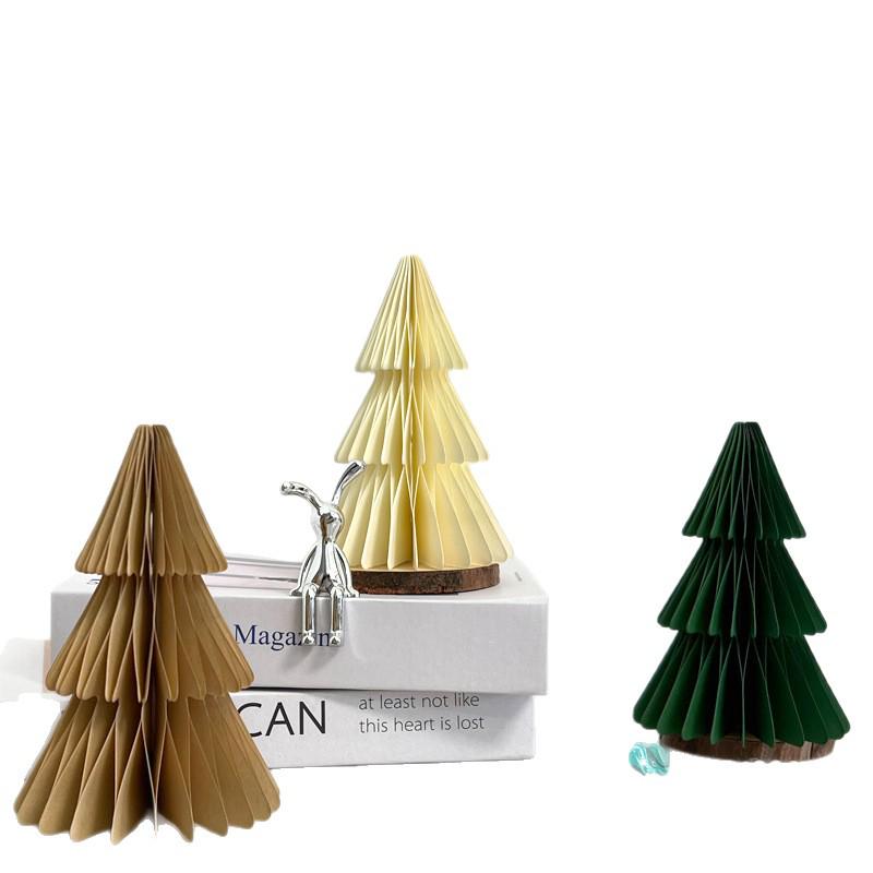 Creative Honeycomb Folding Christmas Tree Tabletop Ornament
