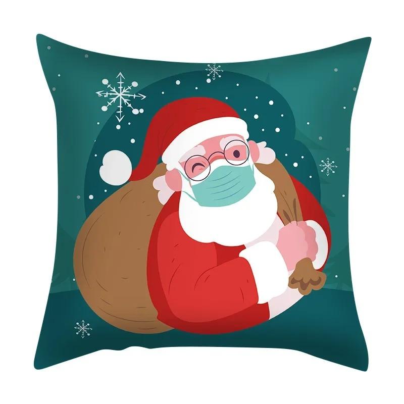 Christmas Themed Pillowcases Car Accessories Office Santa Claus Living Room Sofa Home Pillowcases