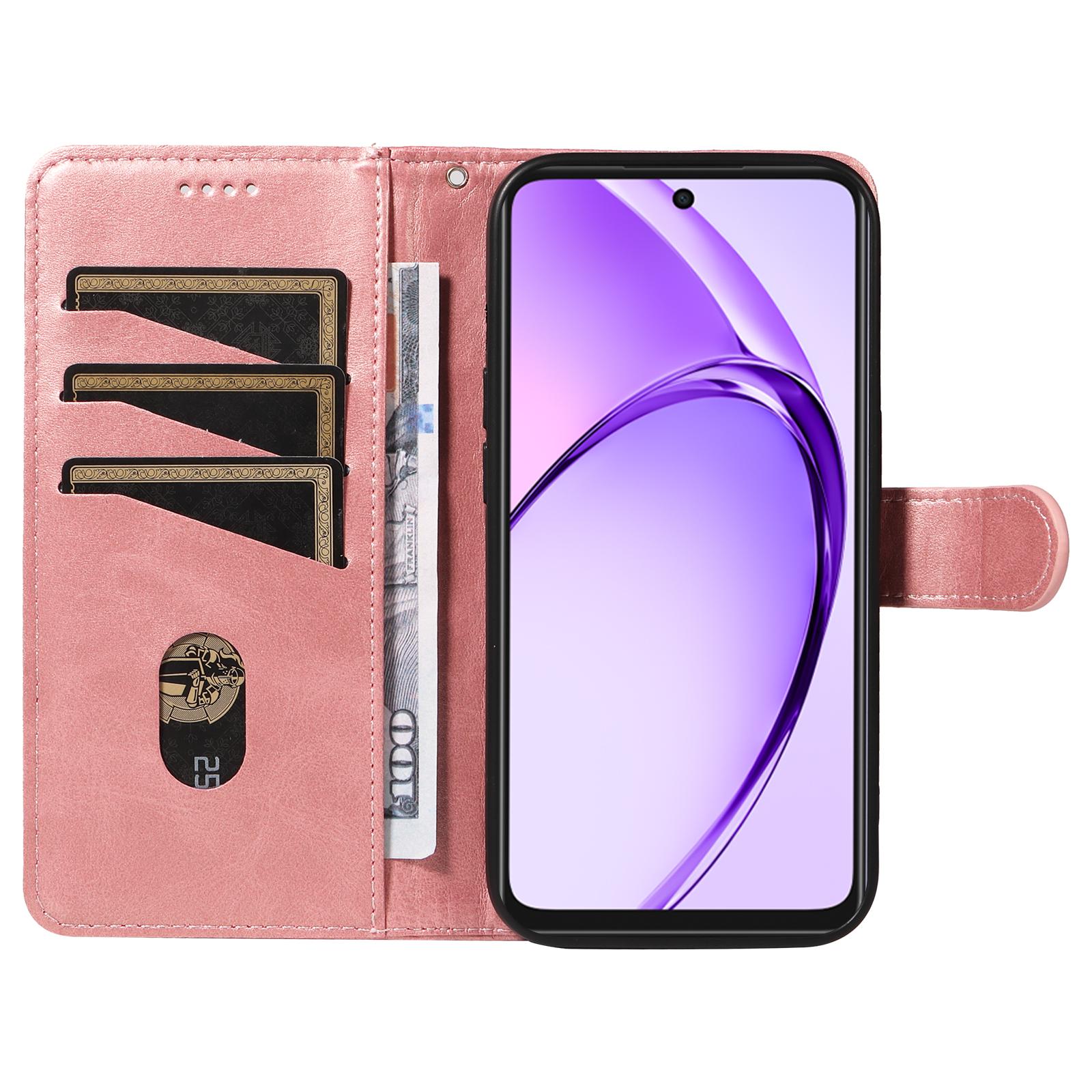 

For Oppo A3x 4G/5G (India)/A3 4G/5G/A60 5G/A40 4G/A40M 4G Case Flip Wallet T-Shape Lines Leather Phone Cover Blue