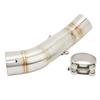 Motorcycle Exhaust Middle Pipe Stainless Steel Mid Link Connection Tube for CBR500R CBR400R CB500F CB500X CB400X CB400R