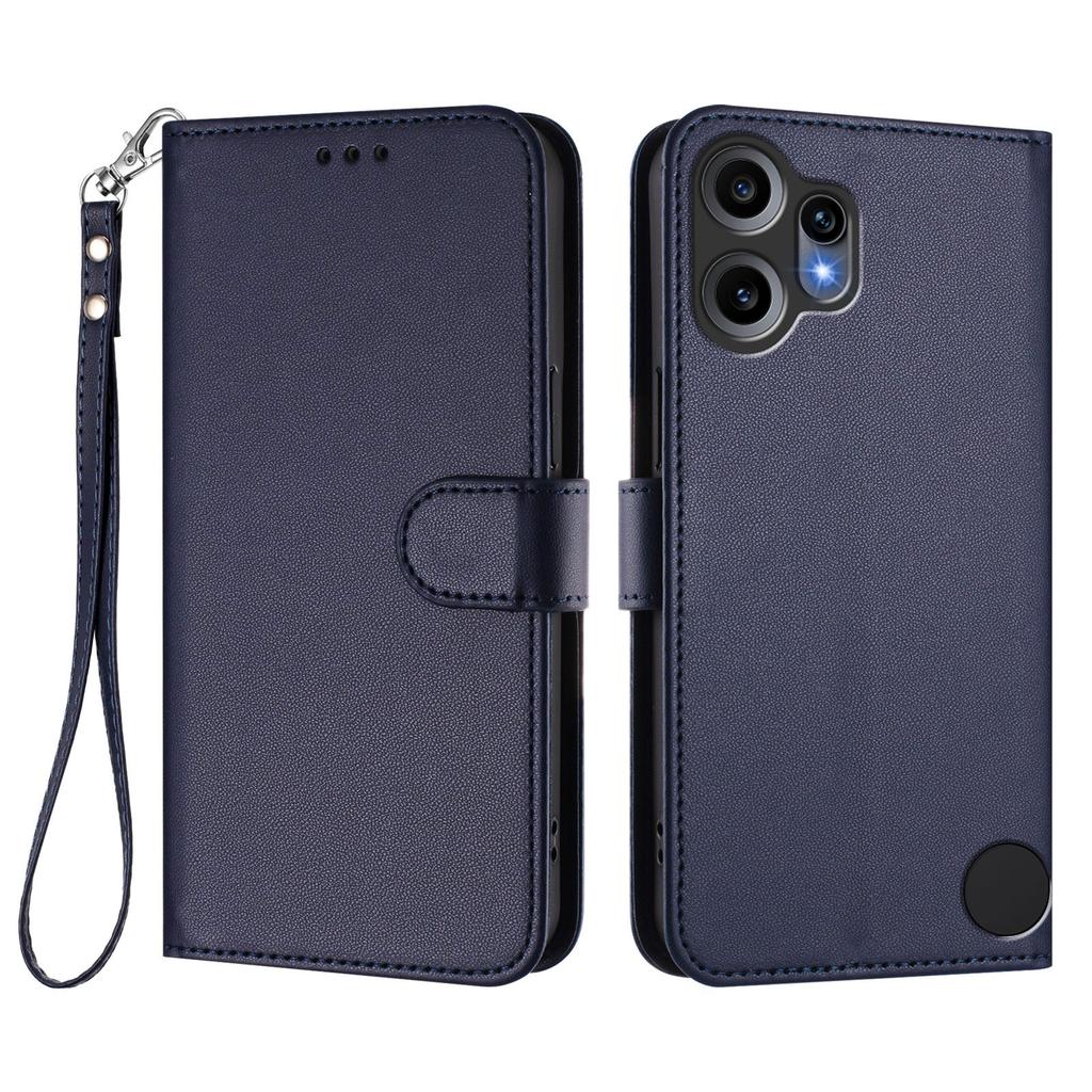 For Nothing CMF Phone 2 Pro Leather Case Wallet Stand Phone Cover with Wrist Strap