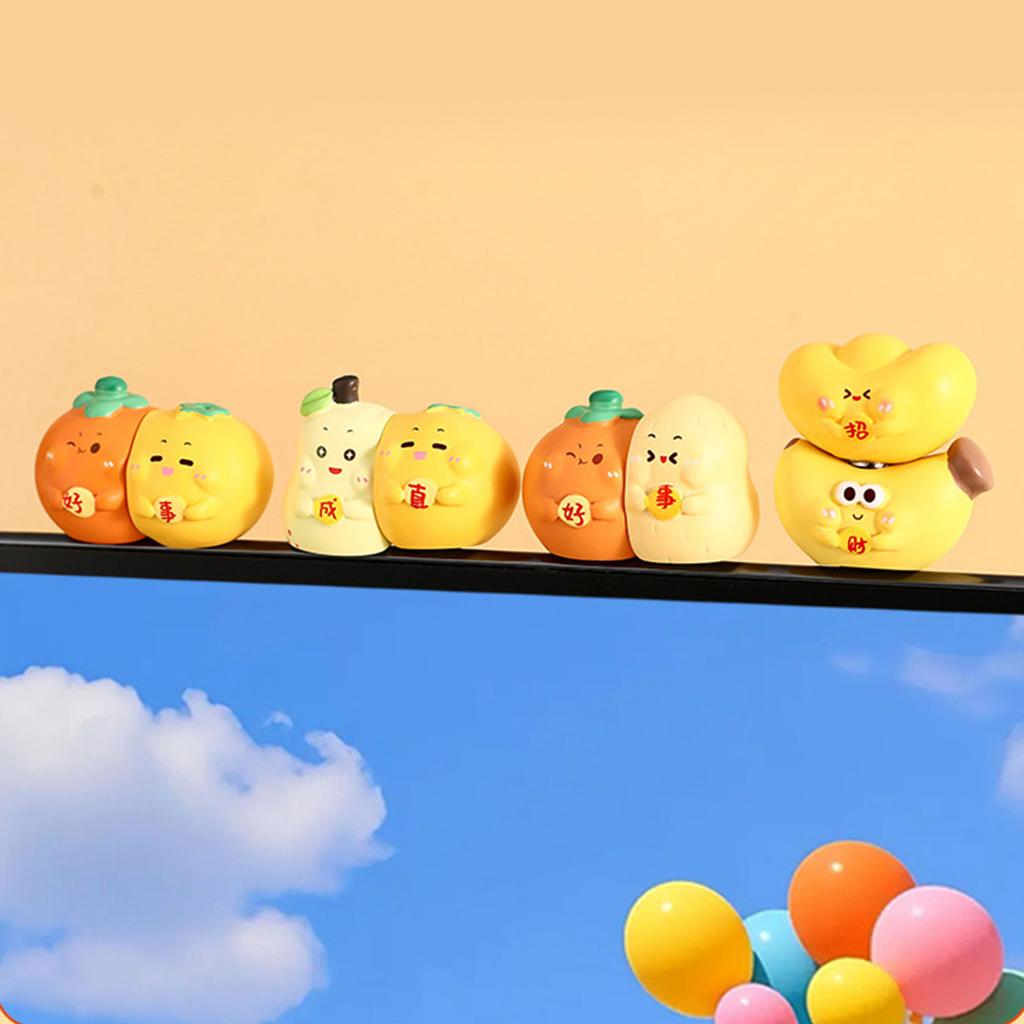 Dekorative Harz-Buchstützen mit Cartoon-Frucht-Design für Zuhause, Büro und Arbeitszimmer
