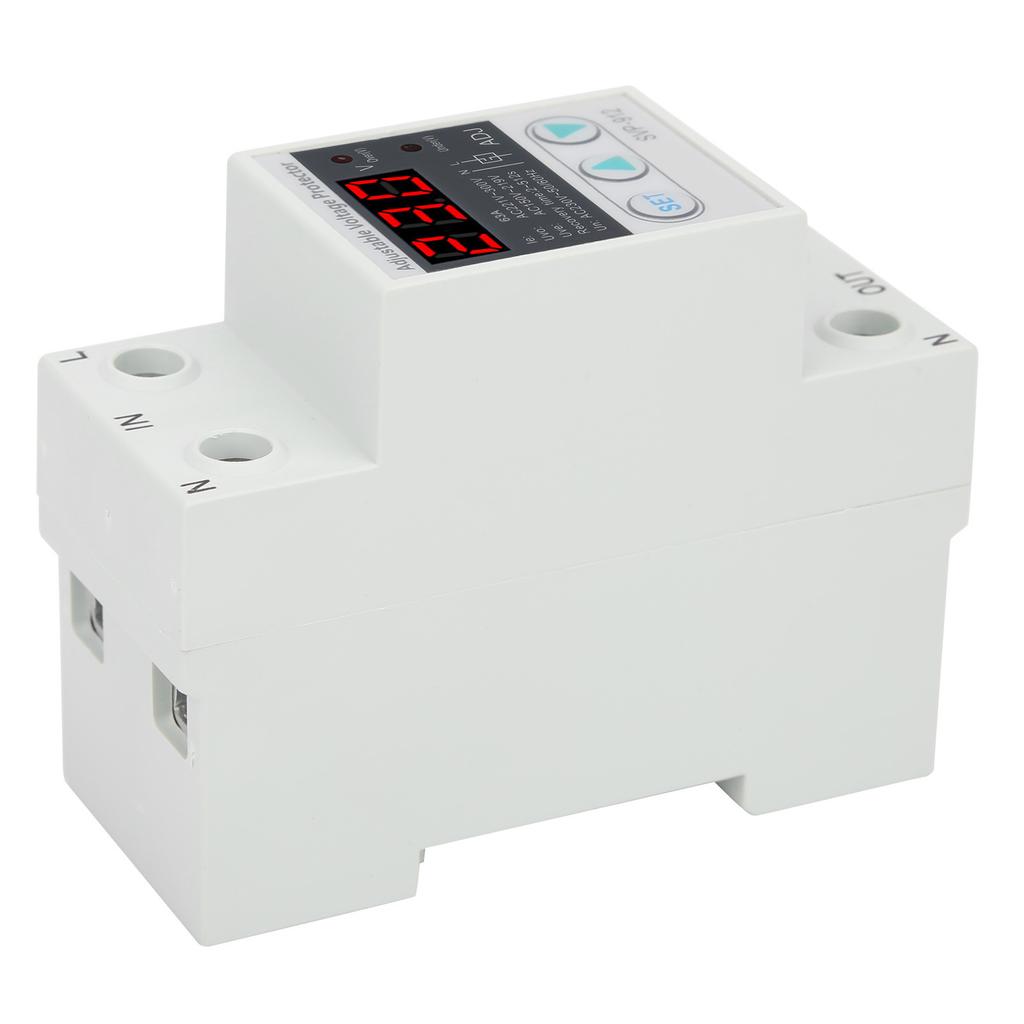 230V Under Over Voltage Protector Adjustable Recovery Protective Relay Voltmeter SVP‑912