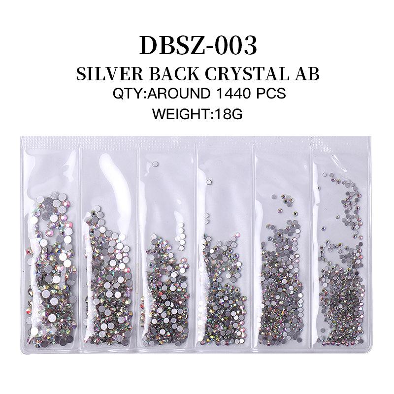 Long Bag Nail Art Jewelry Glass Flat Bottom Diamond Nail Art Diamond Nail Art Jewelry Mixed