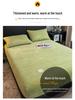Winter Crystal Velvet Bedspread Set: Single-Piece Milk Velvet Fitted Sheet & Protective Cover for Dorm, Thickened Three-Piece.