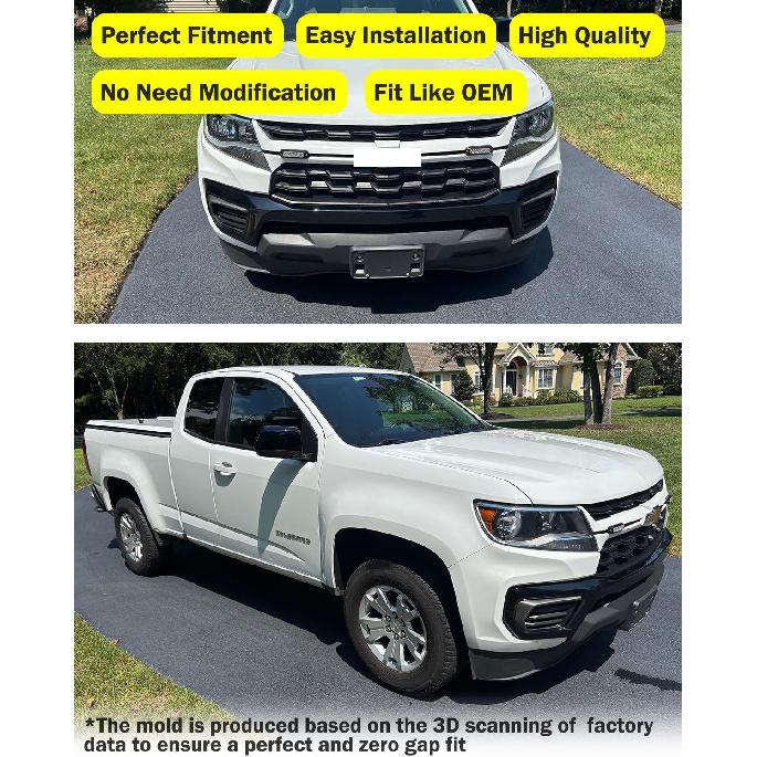 Front License Plate Frame for Chevy Colorado 2021 2022 Front Bumper License Plate Holder Mounting Bracket Cover Replace# 84461476 Partslink#