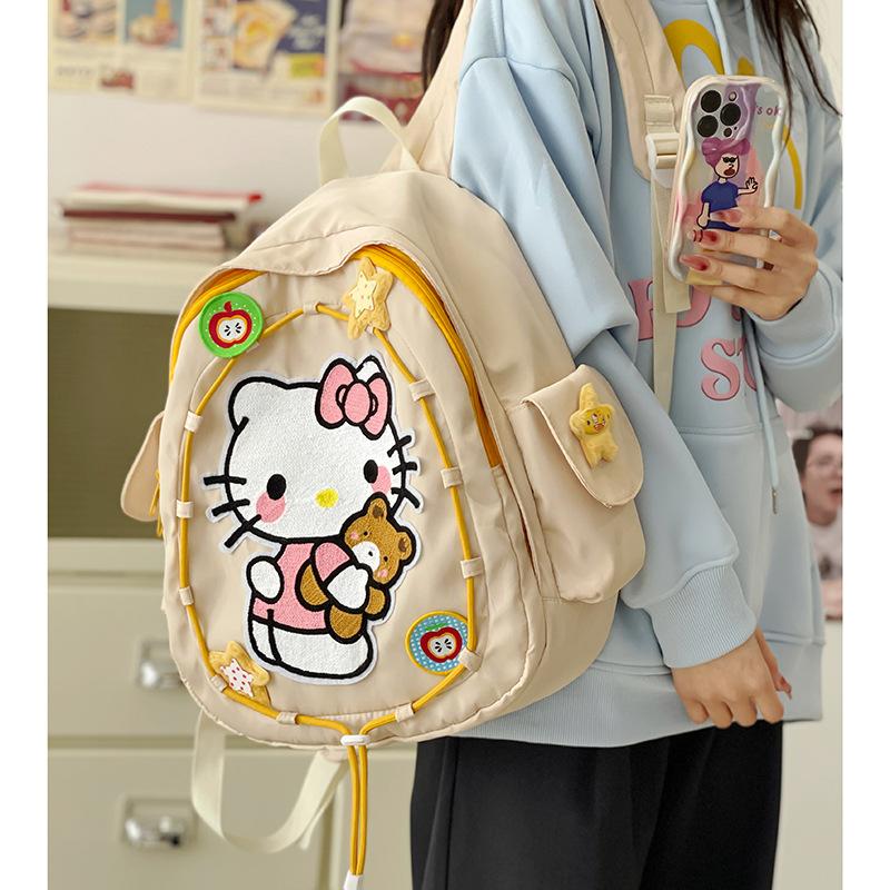 Kindergarten Cartoon Cute Student Schoolbag Cute Kitten Boys And Girls Backpack Large Capacity Children'S Bag