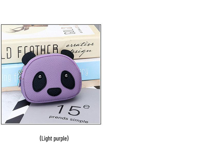 Women's Genuine Leather Large Capacity Double Zipper Coin and Lipstick Pouch