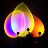 Sunset Rainbow Projector Night Lights Toy Usb Bedside Table Lamp Valentines Day Gift Lamps Bedroom Coffee Led Atmosphere Light