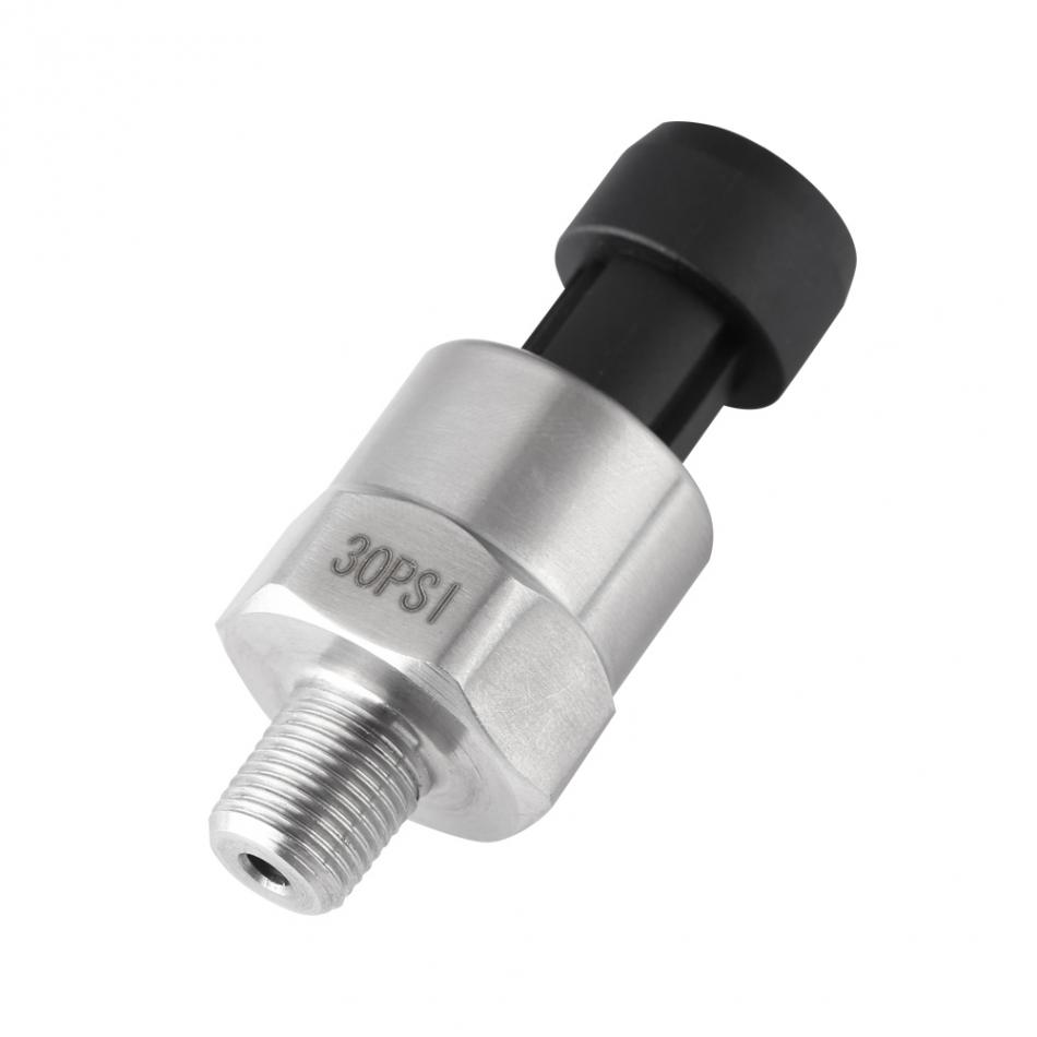 

Stainless Steel 1/8 NPT DC 5V Pressure Transducer Sender Sensor For Oil Fuel Water 30/100/150/200/300/500PSI Pressure Senor 30PSI