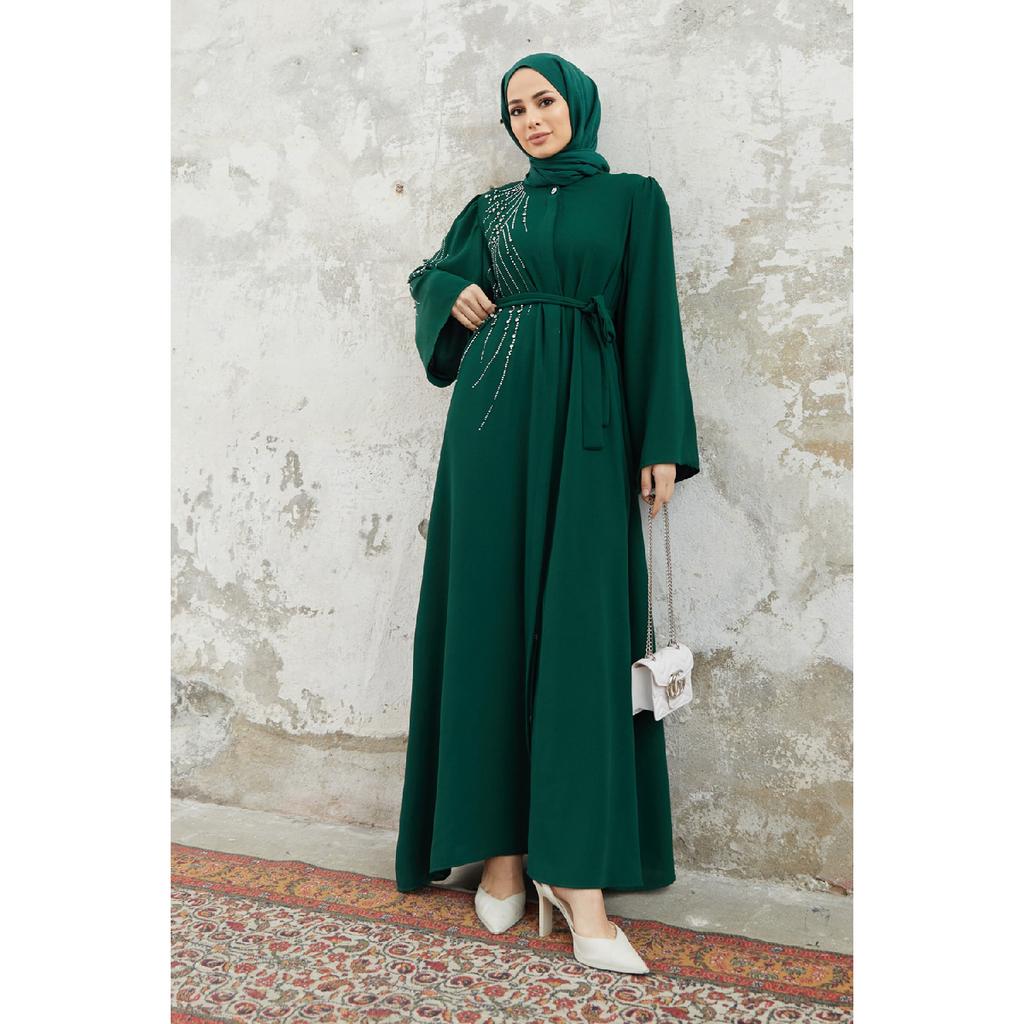 Viona Stone Abaya – Indigo