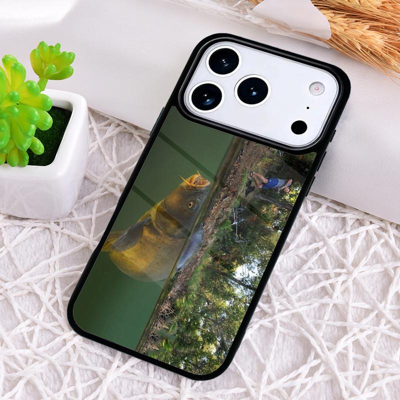 Carp Fishing Fish soft Phone Case for iPhone 17 Air 16 15 11 12 14 13 Pro Max Shockproof Cover
