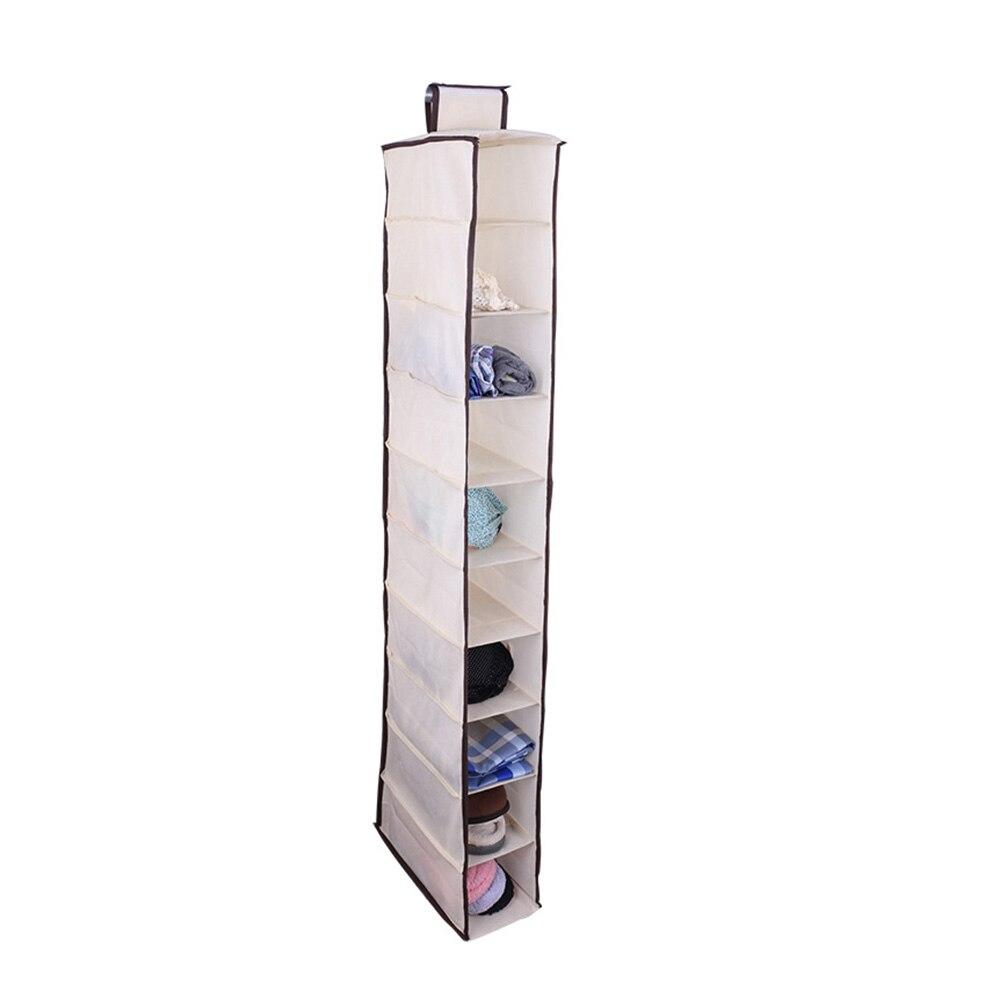 10 Layers Hanging Storage Bag Closet Organizer Wardrobe Organizer Clothes Door Storage Pocket Shoes Hanging Closet Organizer