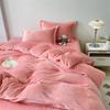 Winter Flannel Duvet Cover Solod Color Soft Warm Quilt Cover Cozy Thick Comforter Cover for Adults Children Queen King Bed Linen