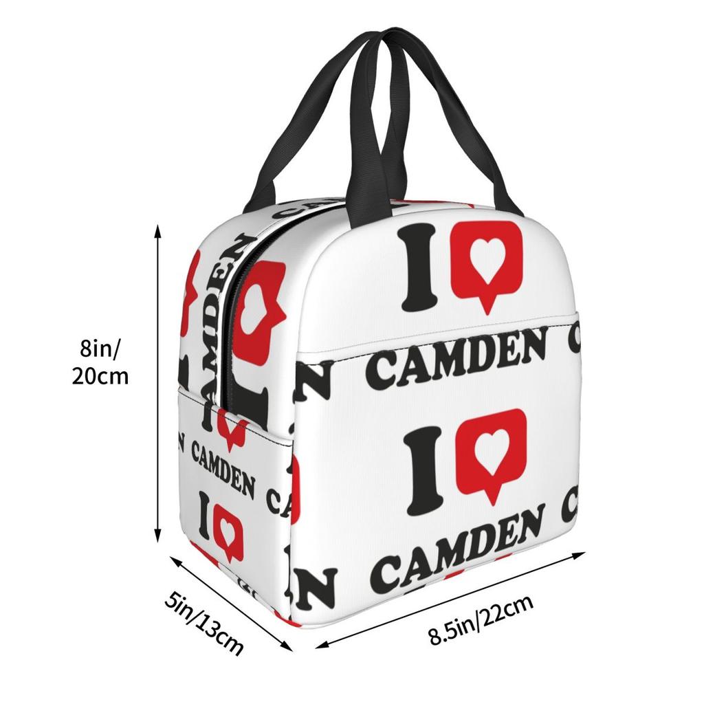 I Love Camden Insulated Lunch Bag for Kids School Cooler Thermal Food Box Tote Leakproof Lunch Boxes Container