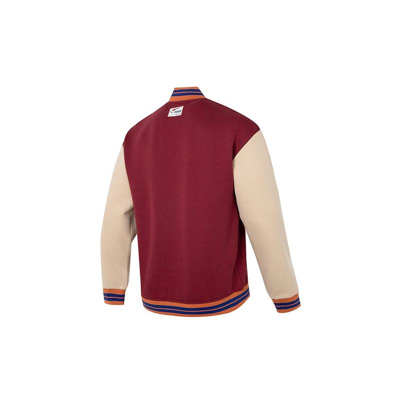 Puma Team Badge Bomber Jacket Unisex Jacket Dark-Red 677373-49
