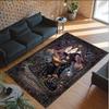 Witchcraft Theme Crystal Velvet Rug Personalized Custom Name Text Soft Floor Mat Home Decor