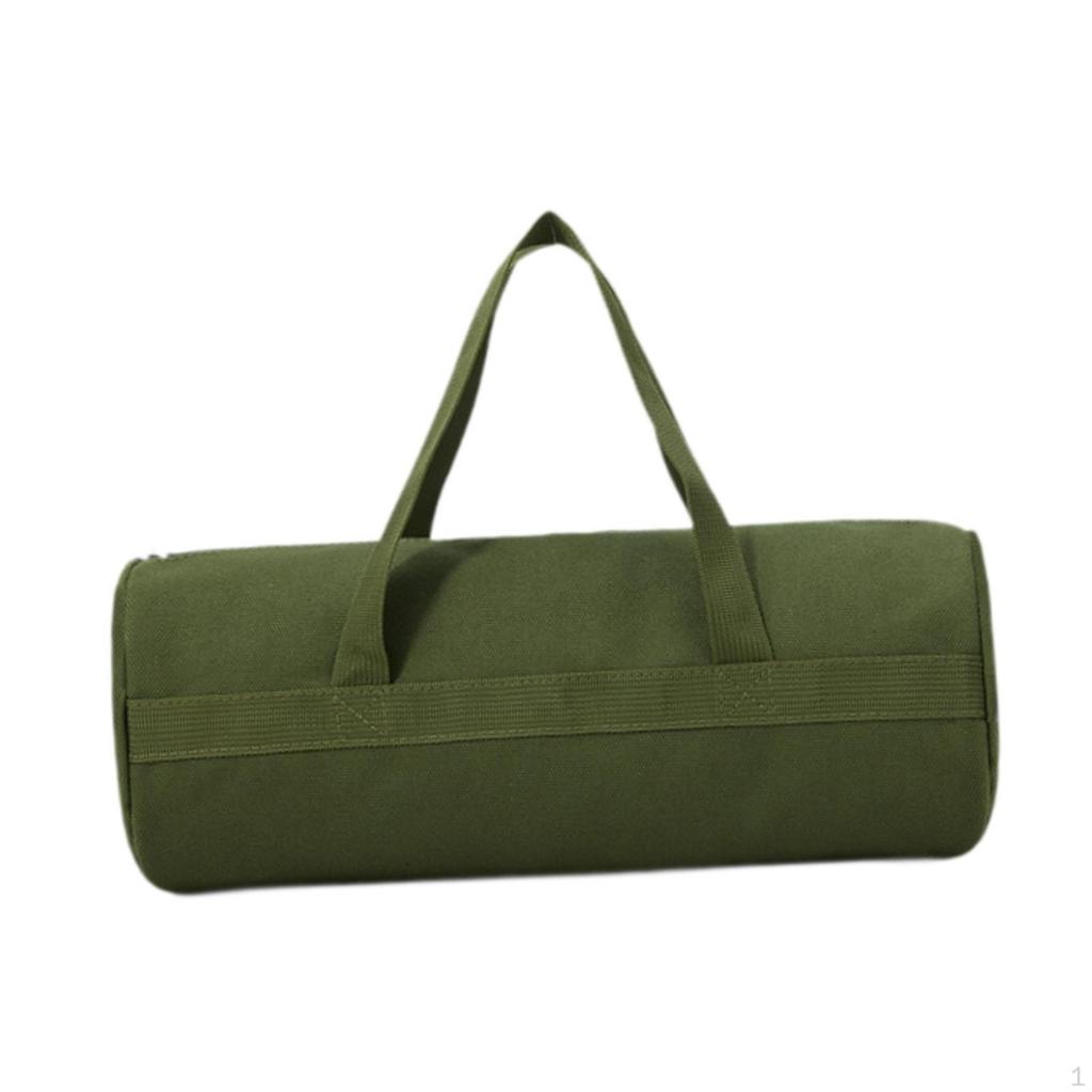 Outdoor Storage Bag Canvas Camping Equipment Organizer Tent Stakes Zipper Carrying Portable