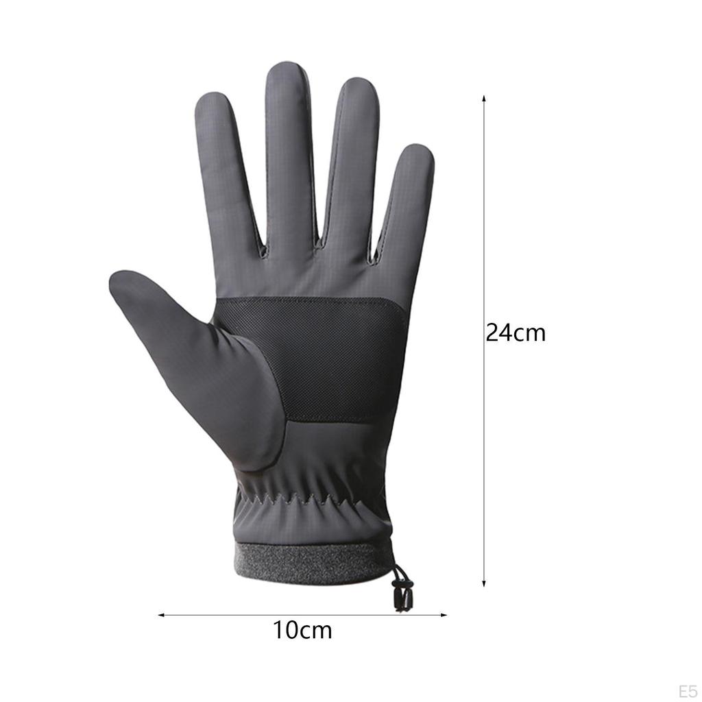 Men's Winter Gloves for Outdoor Activities - Insulated Touchscreen Mittens