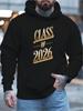 ' Hoodie - Bright Yellow Sweatshirt with Class of 2026 Graduation Text - Soft Pullover Hoodie for Graduation Party Outfit Everyday