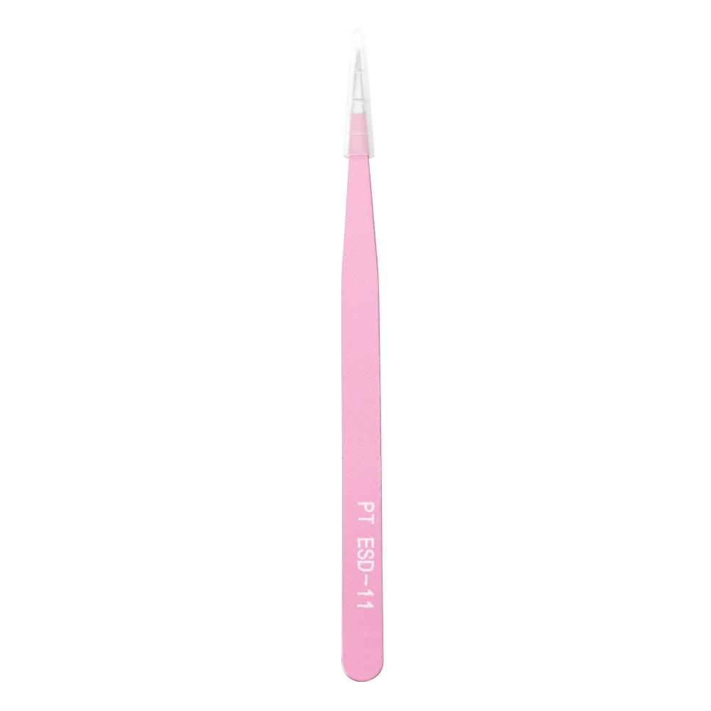1Pcs 3Colors Anti-Static Excellent Quality Tweezers Bend Long nose Cross Tweezers For intersperse Jewerly Sewing Supplies Tools