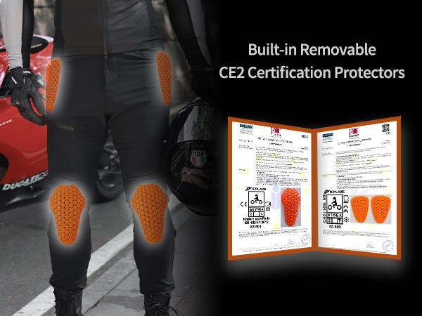 CE Level 2 Certified Motorcycle Pants Jeans Protective Gear Knee Hip Protection Motorbiker Riding Protective Kneepads Thicken