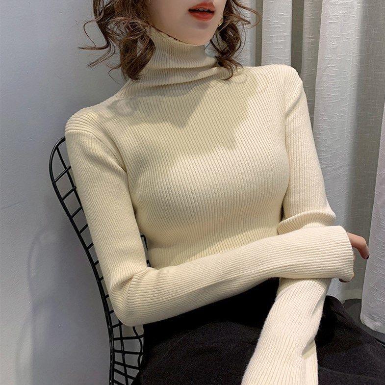 

Женский свитер-водолазка Shiny Diamond Slim Fit - Длинный рукав, трикотажный топ S (up to 95 lbs)