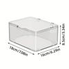 Flip Top Storage Box,Large Capacity Transparent Organizer for Medicine Cosmetics Jewelry,Desktop Dustproof Container Storage Box