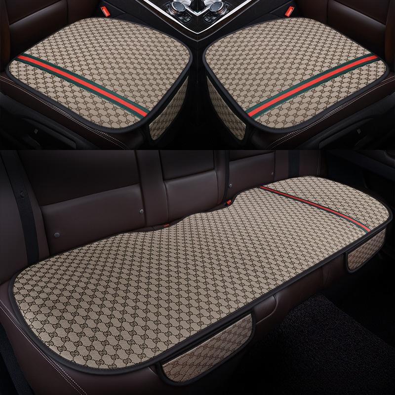 Car Cushion Front Seat Cushion Cotton Linen Fabric Bundle-free Creative Automotive Supplies Set