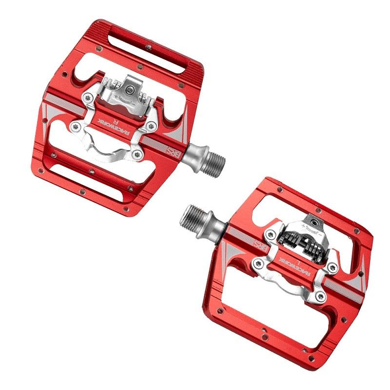 Racework Bicycle Pedals Mtb Spd Sl Footrest Double Function Contact Platform Aluminio Gravel Bike Fixation Pedal Proposito