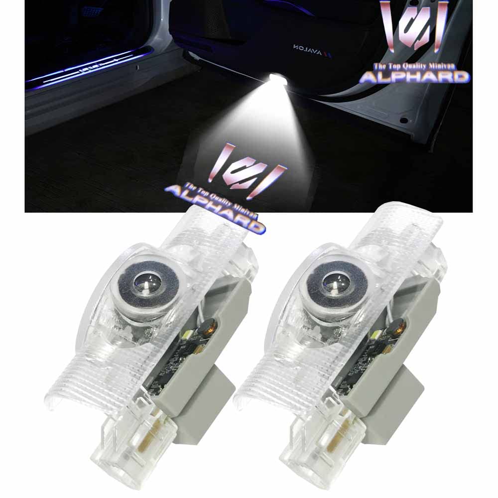 Minile Alphard Lampa dveří auta, Lampa závěsu, Uvítací světlo dveří, Světlo zdvořilosti, LED Logo