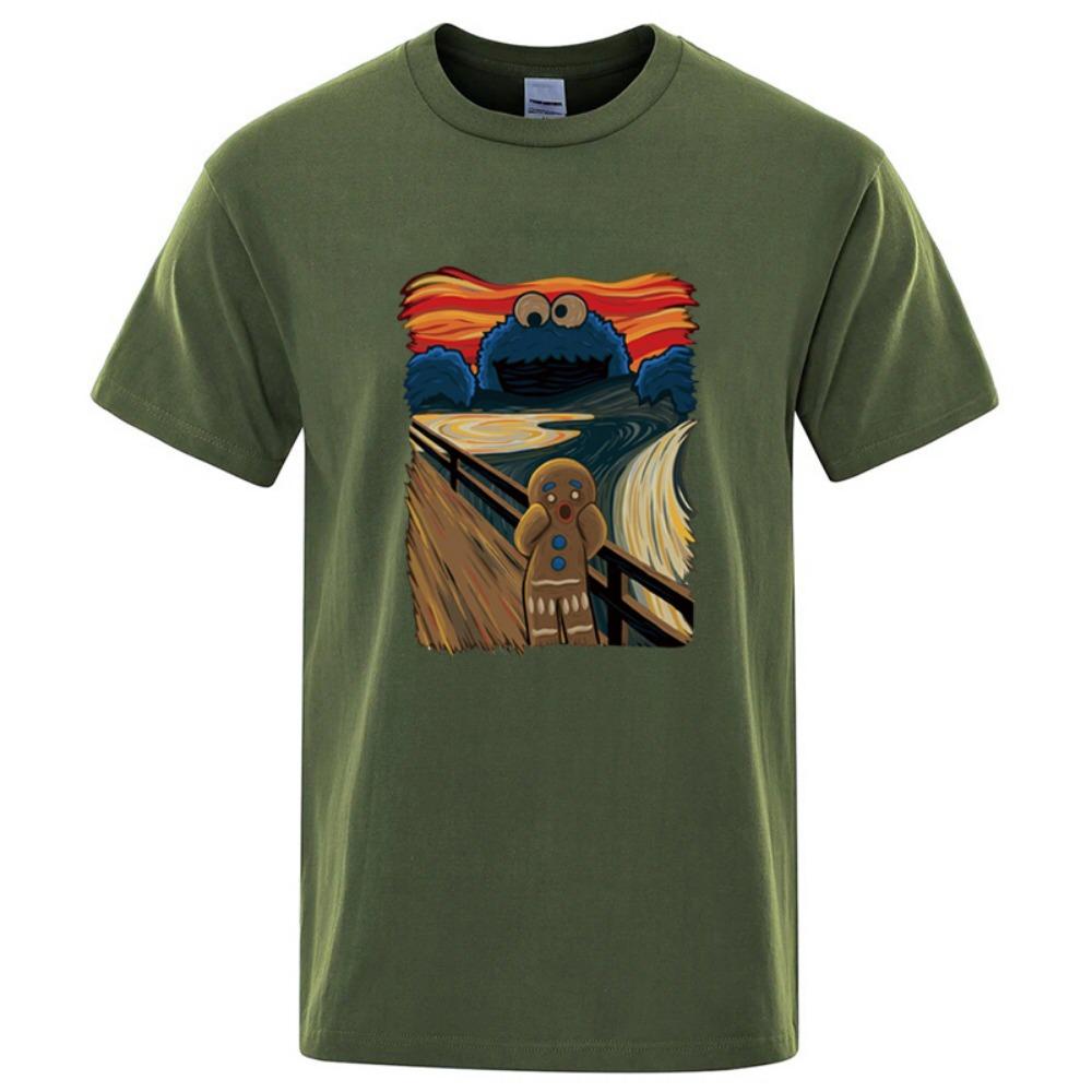 Summer Men's High-quality T-shirt Short-sleeved Printed Casual Loose Men's T-shirt O-neck Men's T-shirt