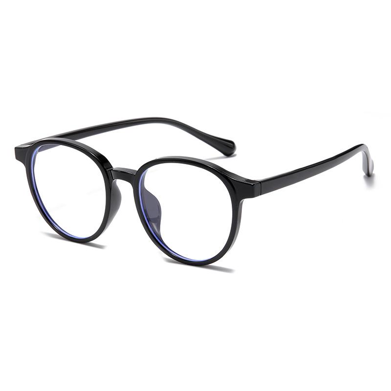 Transparent Blue Frame Blue Light Blocking Round Minus Diopter Glasses Prescription 0 To -6 0