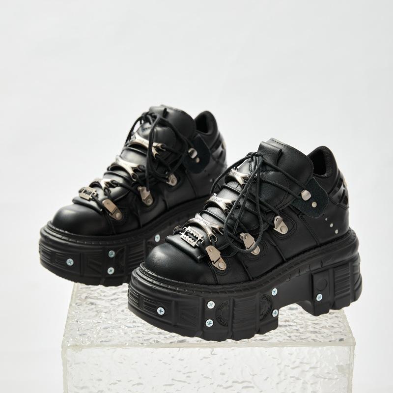 New Dark Daddy Shoes Thick Sole Foreign Trade Cross-border Women's Shoes Heavy Metal Personalized Gothic Punk Boots Women