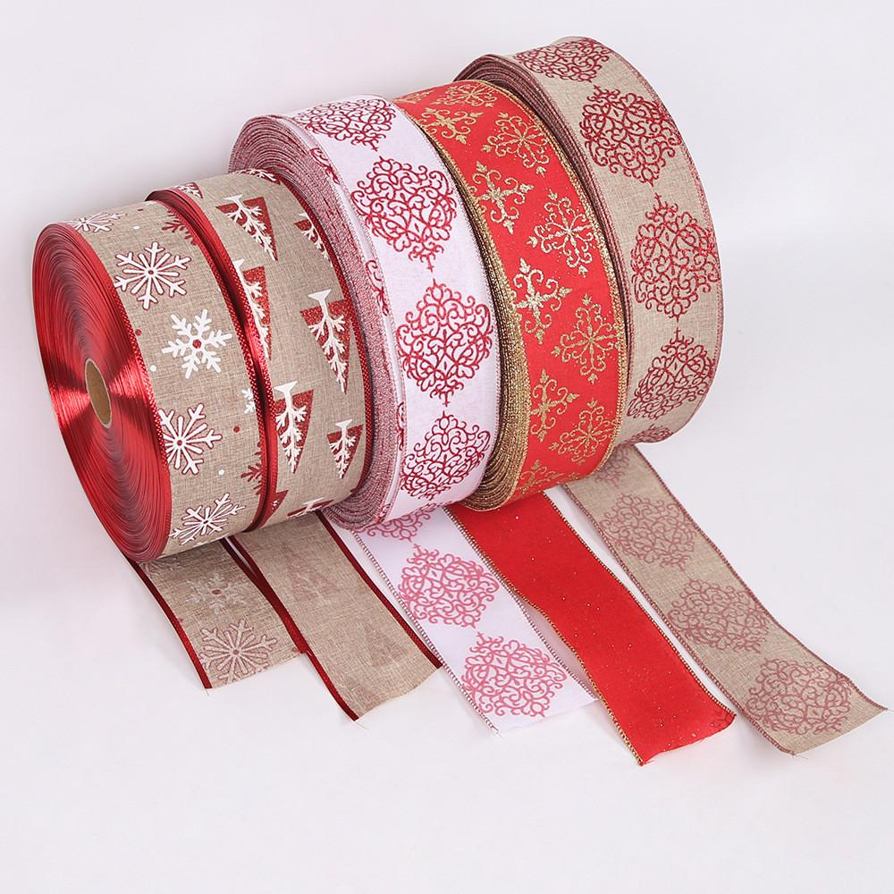Meter 10 Luxurious Christmas Faux Linen Ribbon Available In Multiple Colors For Creative Seasonal Decorations