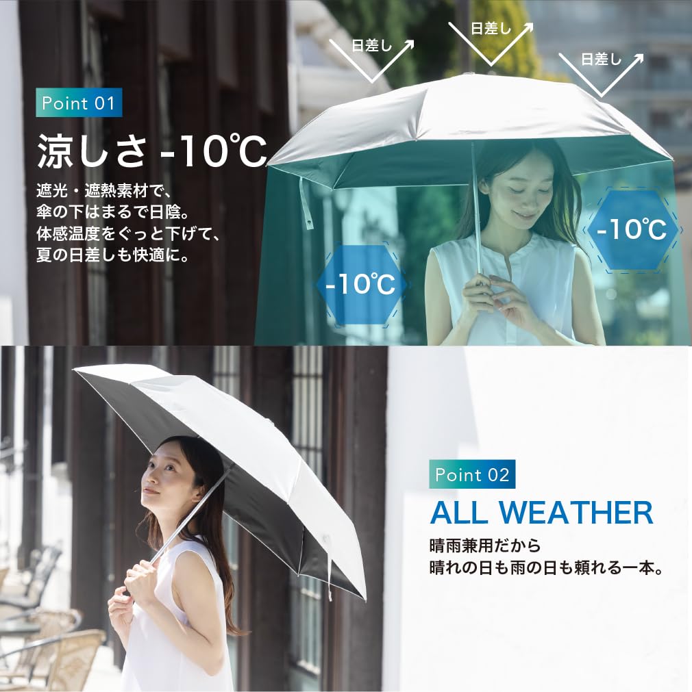 Light Folding Parasol with and Rain UV Heat Fiberglass Comes with Dedicated Pouch with Folding Umbrella for Men and Sun Perfect Black UV Protection,