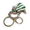 Creative Frog Keychain Cute Green Frog Keyring Funny Frog Keyring with White Stripes for Boyfriend Lover Gift Decoration Pendant