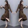 2026 Spring and Autumn New Casual Dress for Women, Elegant Slim-Fit Waist-Cinching Dress
