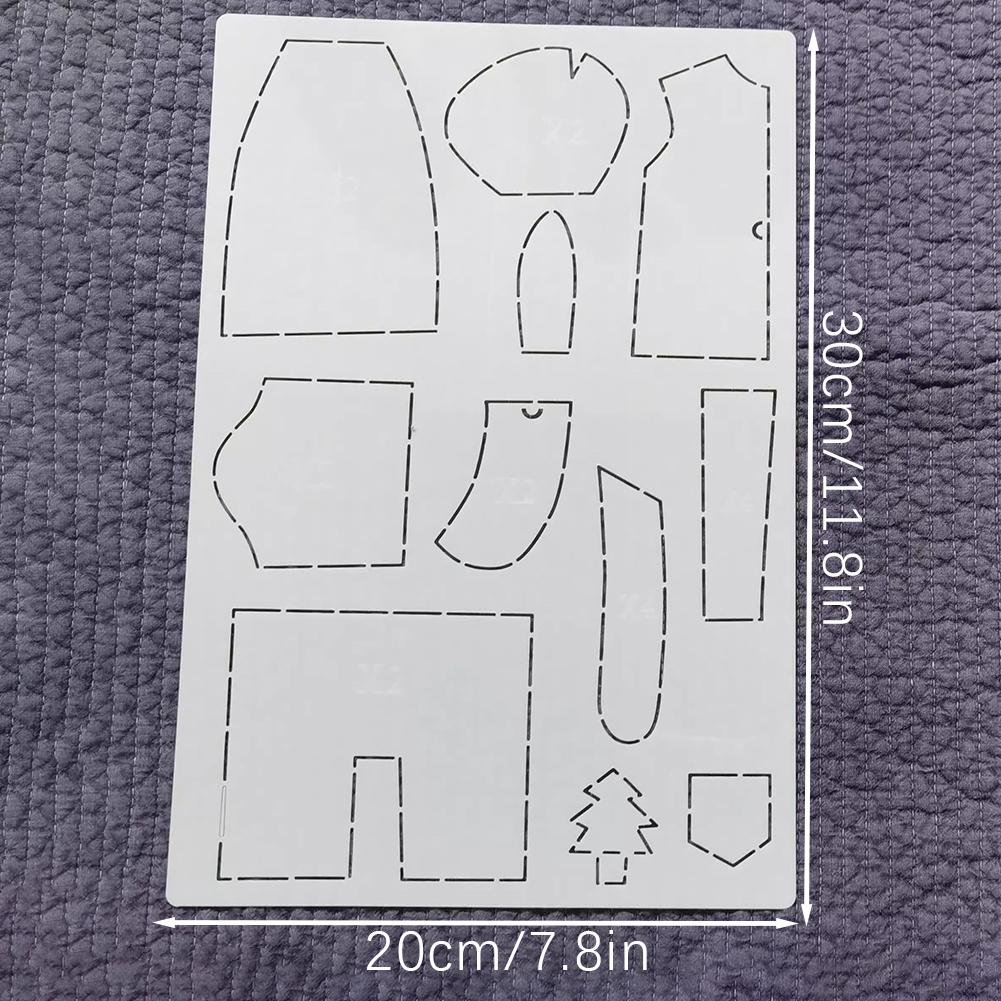 Cute Animals Patchwork PET Template DIY Handmade Keychain Stencils For Hangings Cat Couple Doll Quilting Patterns Making Crafts