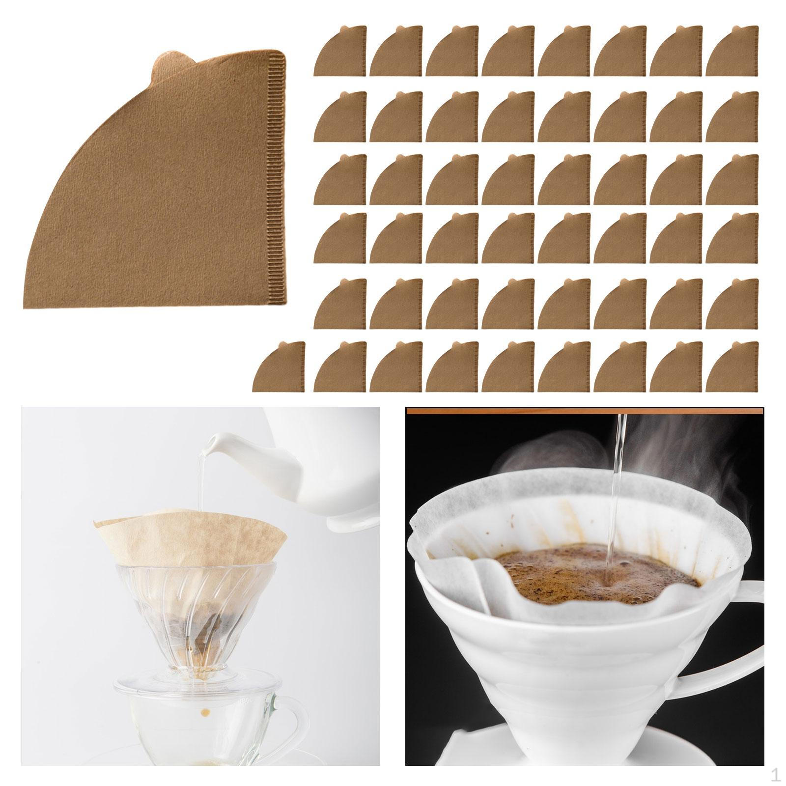 50 Pieces Coffee Papers, Cone s, Shape Natural Paper s for Tea Cup Brown V02