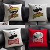 Classic P-Pringles Cushion Cover Summer Breathable Linen Organic Fabric Double-Sided Printing Sofa Pillow Case Home Decor