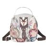 National Style Embroidery Double Shoulder Bag, Women's Small Bag, Hand-held and Cross-body Bag, Retro and Artistic Backpack