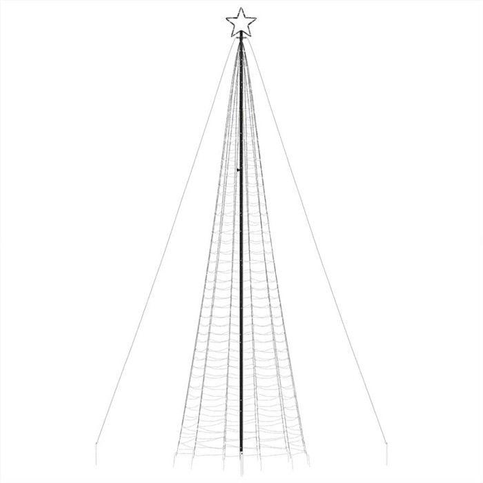 VidaXL Sapin de Noël à LED avec piquets 1534 LED blanc chaud 500 cm, lumière de Noël, lumière de Noël LED, lumière de Noël 4016404
