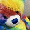 [USED] Build-A-Bear Peace Sign Rainbow Colored Flashy Teddy Bear Bear