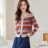 Srcr Vintage Jacquard 100% Wool Knit Cardigan