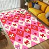 Cherries Bow Pattern Area Rug, Office Carpet Indoor Outdoor Entrance Doormat, Non-Slip Soft And Comfortable, Living Room, C122086