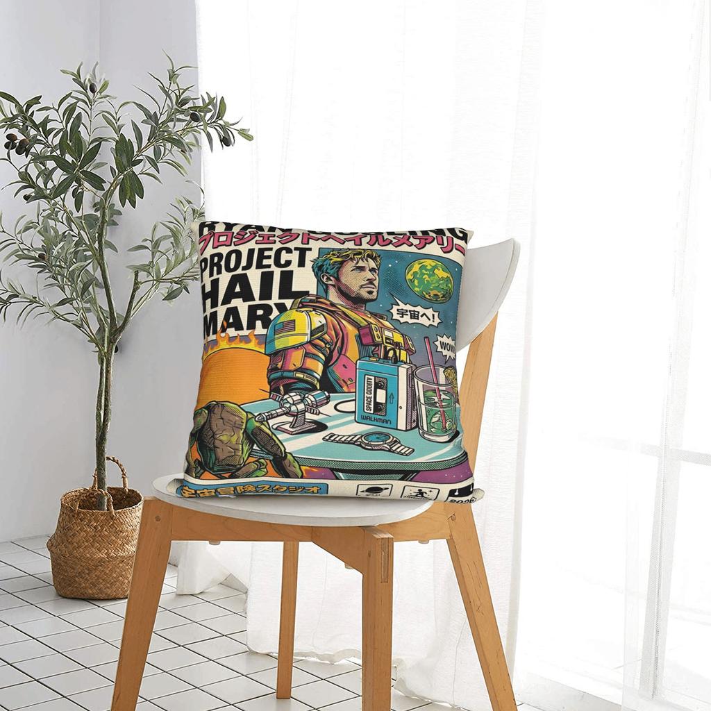 Project Hail Mary Pillow Cover Graphic Cushion Cover Fashion Pillow Case For Chair Sofa Home Decor