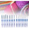 Crochet Hooks Needles for Arthritic Hands, 16 Piece Set Extra-Long Chinese Style Crochet Hook Set Ergonomic Soft Grips Knitting Hook Metal Crochet