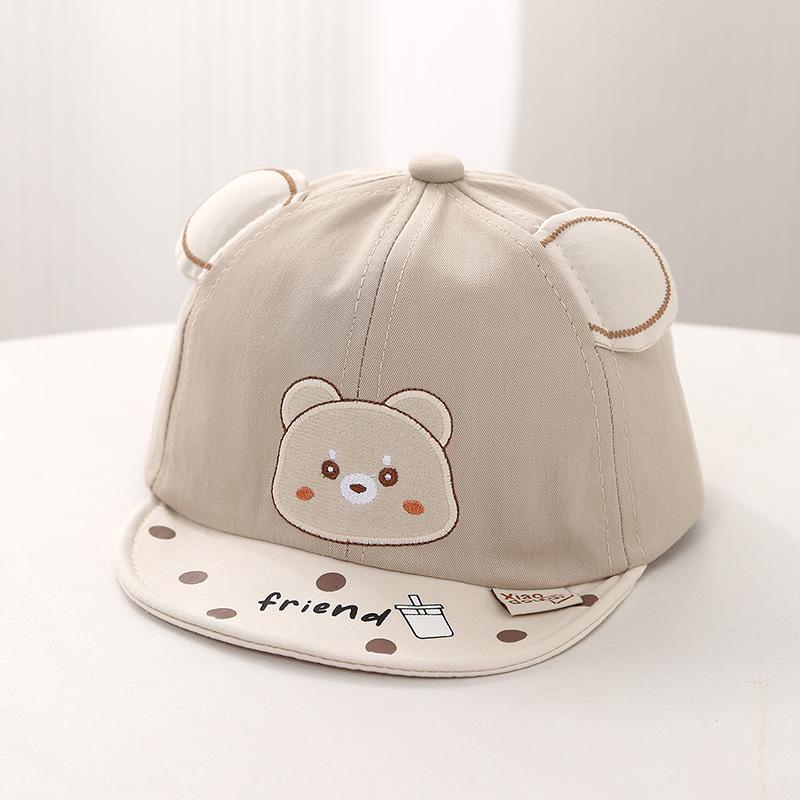 Infant Spring Cute Bear Sun Protection Baseball Cap – Adorable & Versatile Duckbill Cap for Boys and Girls.
